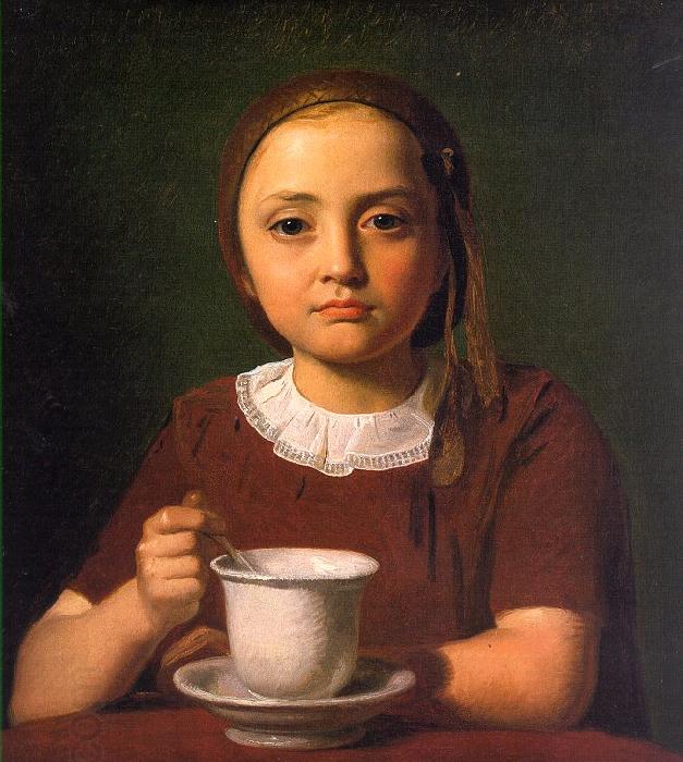 Constantin Hansen Little Girl with a Cup China oil painting art
